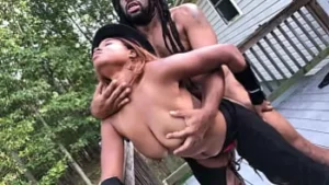 Cosplay salvaje de Halloween de Nina Rivera: bbcporn al aire libre con Don Whoe